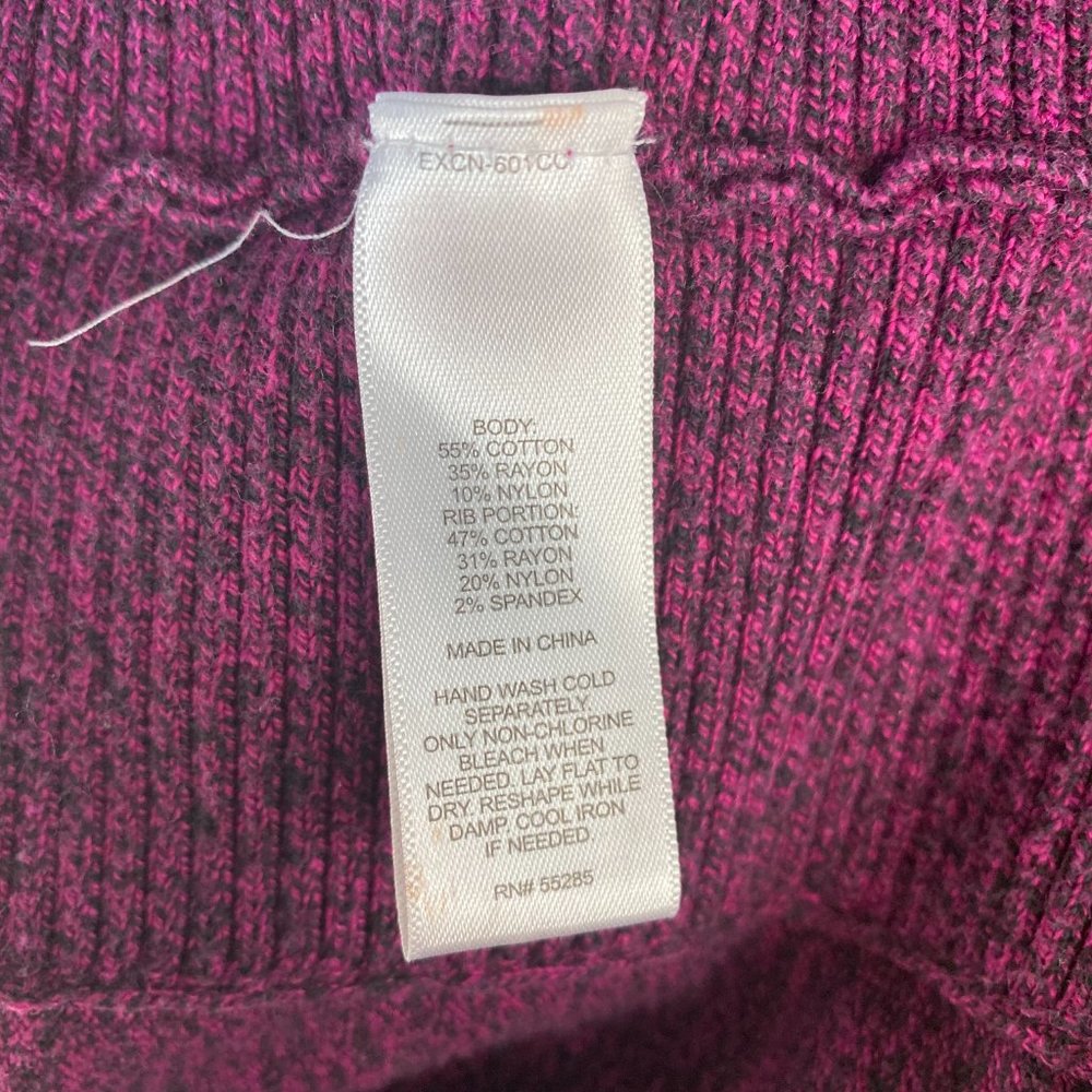 Express Pullover 3/4 Sleeves Purple Knit Sweater - Picture 6 of 6